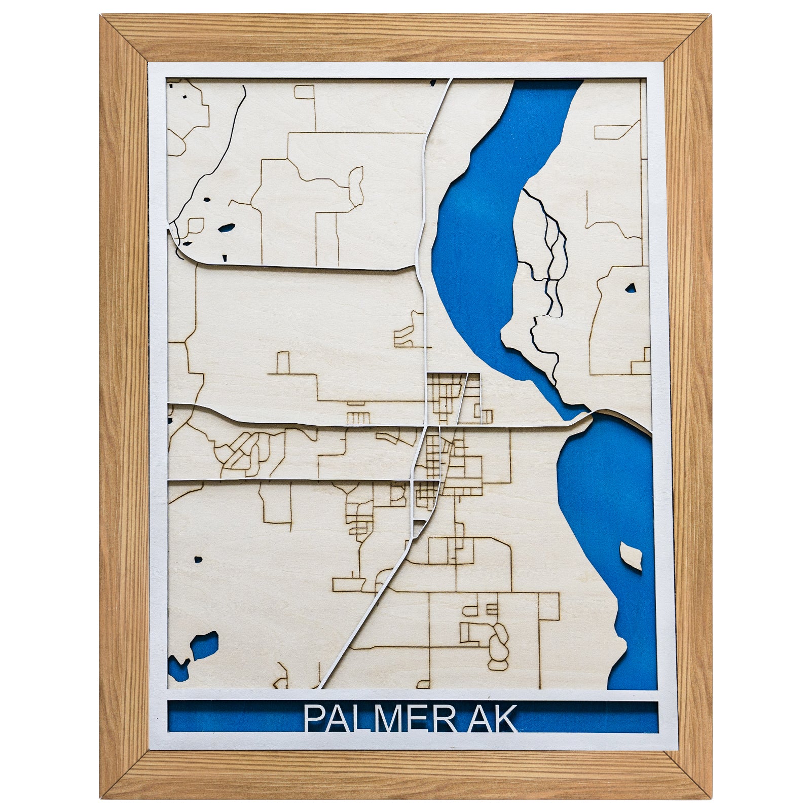 Vereinigte Staaten | Personalisierte 3D-Holzkarte | Jahrestag | Geburtstag | Geschenk für Nachbarn