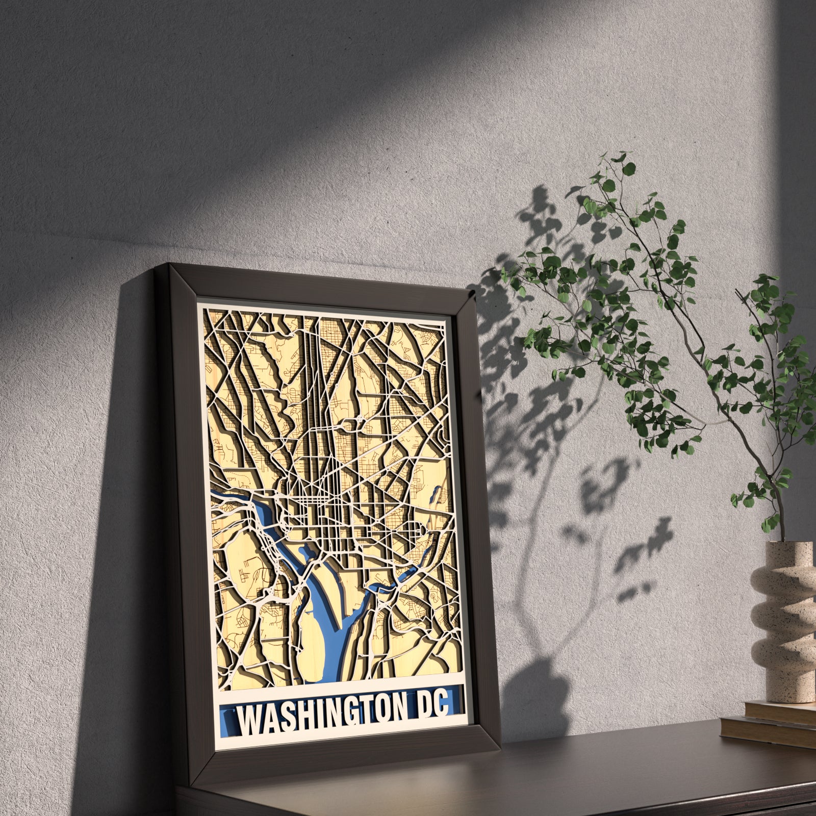 Vereinigte Staaten | Personalisierte 3D-Holzkarte | Jahrestag | Geburtstag | Geschenk für Nachbarn